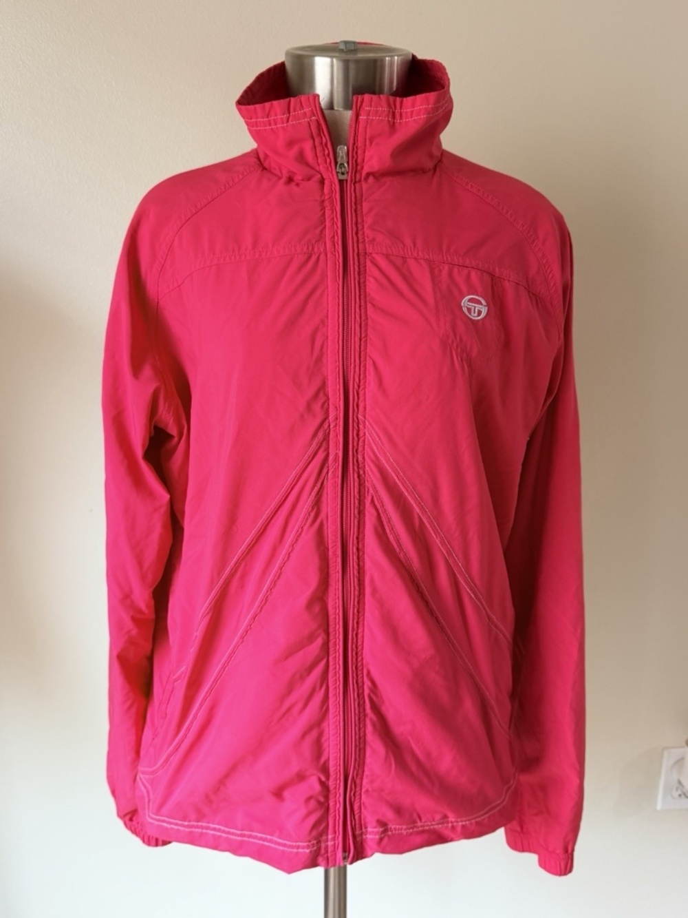 Vintage HTF Sergio Tacchini Nylon Track Jacket Pink Sz Large